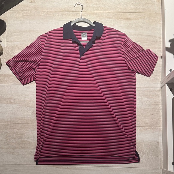 Callaway Other - Callaway Striped Polo Shirt - Pink and Navy